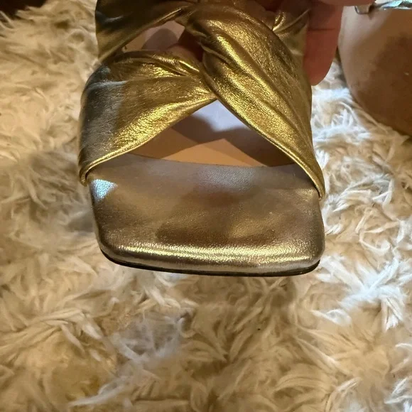 J. Crew Gold and Silver Leather Sandals - Picture 5 of 8